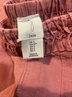 Joie  Dusty Rose Elastic-Waist pants flows check picture